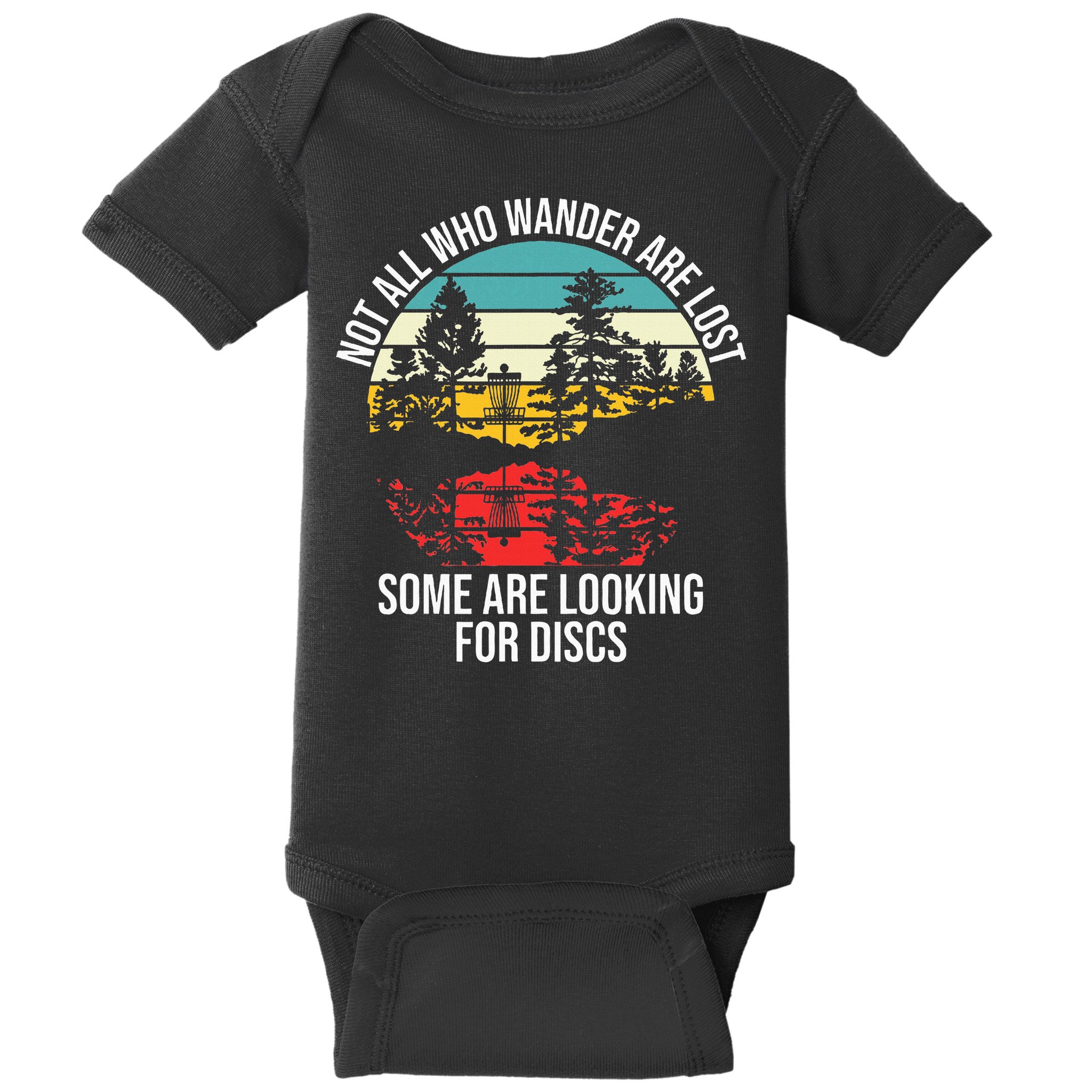 Disc Golf Basket Wandering Baby Bodysuit