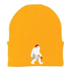 Disc Golfer Bigfoot Santa Xmas Pajamas Knit Cap Winter Beanie