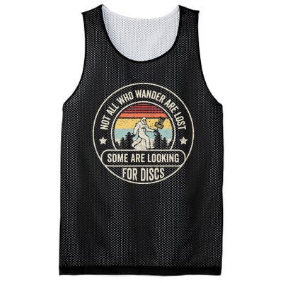 Disc Golf Basket Retro Not All Who Wander Are Lost Bigfoot Mesh Reversible Basketball Jersey Tank