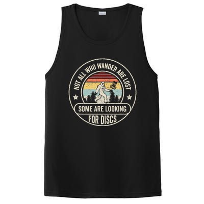 Disc Golf Basket Retro Not All Who Wander Are Lost Bigfoot PosiCharge Competitor Tank