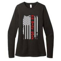 Disc Golf Basket American Flag Gift For Disc Golfers Womens CVC Long Sleeve Shirt