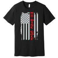 Disc Golf Basket American Flag Gift For Disc Golfers Premium T-Shirt