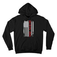 Disc Golf Basket American Flag Gift For Disc Golfers Tall Hoodie