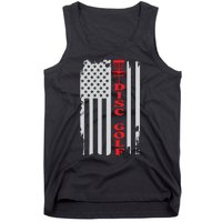 Disc Golf Basket American Flag Gift For Disc Golfers Tank Top