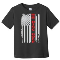 Disc Golf Basket American Flag Gift For Disc Golfers Toddler T-Shirt