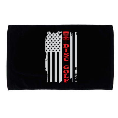 Disc Golf Basket American Flag Gift For Disc Golfers Microfiber Hand Towel