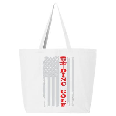 Disc Golf Basket American Flag Gift For Disc Golfers 25L Jumbo Tote