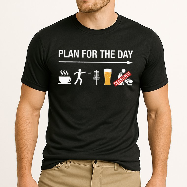 Disc Golf Basket Frisbee Golfing Frolf Coffee Beer Adult Cooling Performance Crew T-Shirt