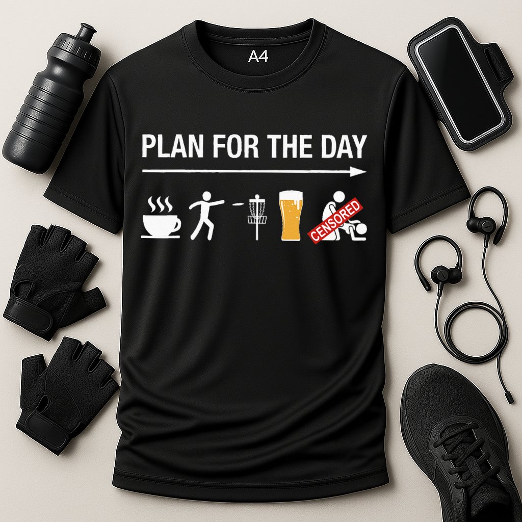Disc Golf Basket Frisbee Golfing Frolf Coffee Beer Adult Cooling Performance Crew T-Shirt