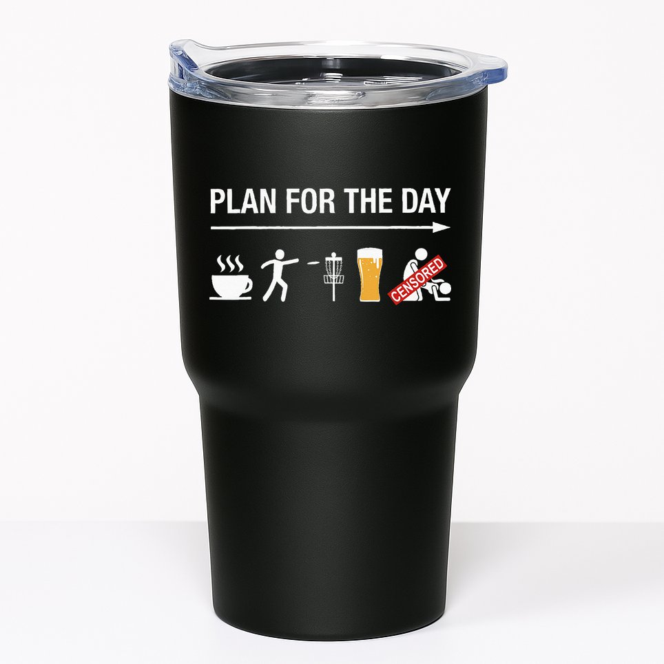 Disc Golf Basket Frisbee Golfing Frolf Coffee Beer Adult Tumbler