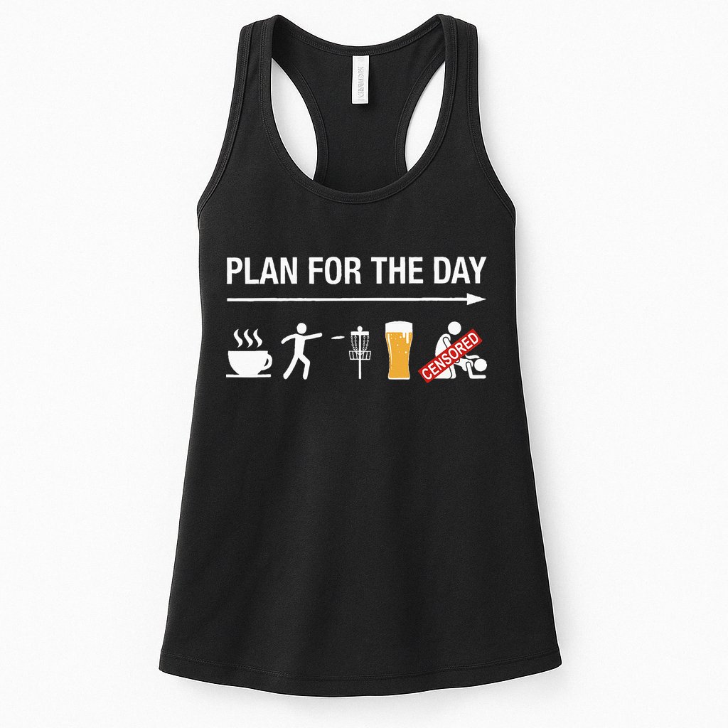 Disc Golf Basket Frisbee Golfing Frolf Coffee Beer Adult Womens Tank Top