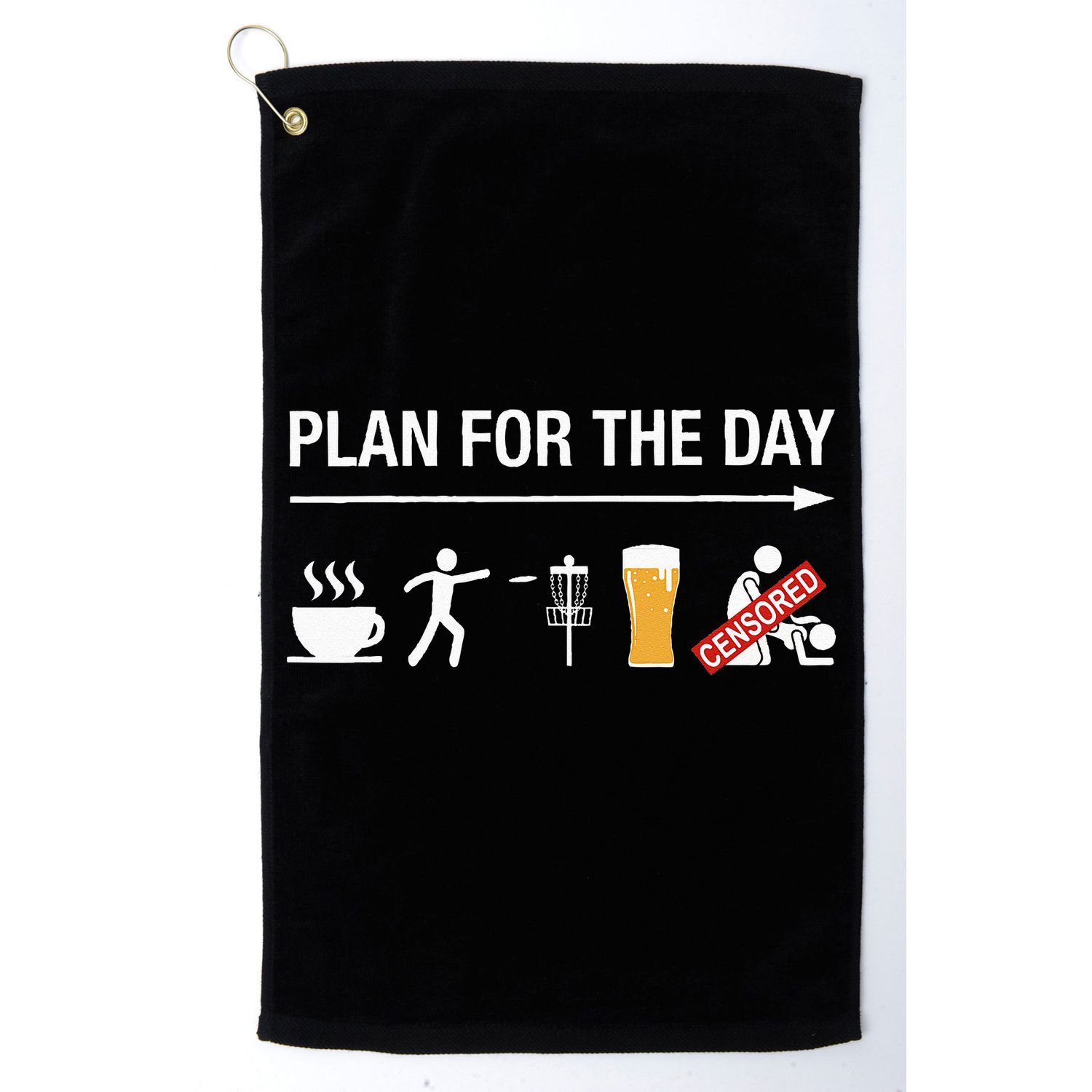 Disc Golf Basket Frisbee Golfing Frolf Coffee Beer Adult Golf Towel