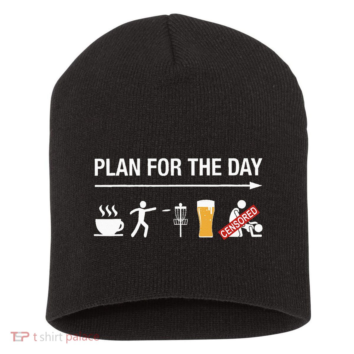 Disc Golf Basket Frisbee Golfing Frolf Coffee Beer Adult Short Acrylic Beanie