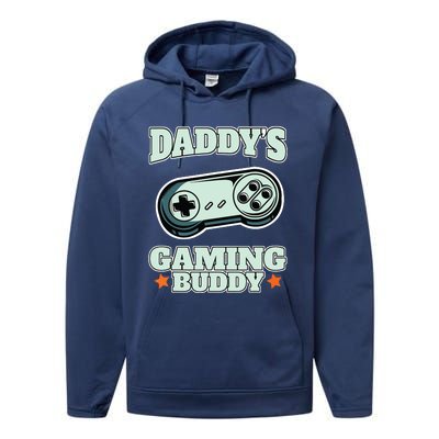 Daddys Gaming Buddy Fathers Day Matching Gift Performance Fleece Hoodie