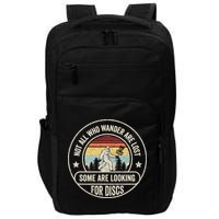 Disc Golf Basket Retro Not All Who Wander Are Lost Bigfoot Impact Tech Backpack
