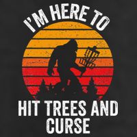 Disc Golf Bigfoot Disk Golfer Fathers Day 7 Panel Mesh Trucker Snapback Hat
