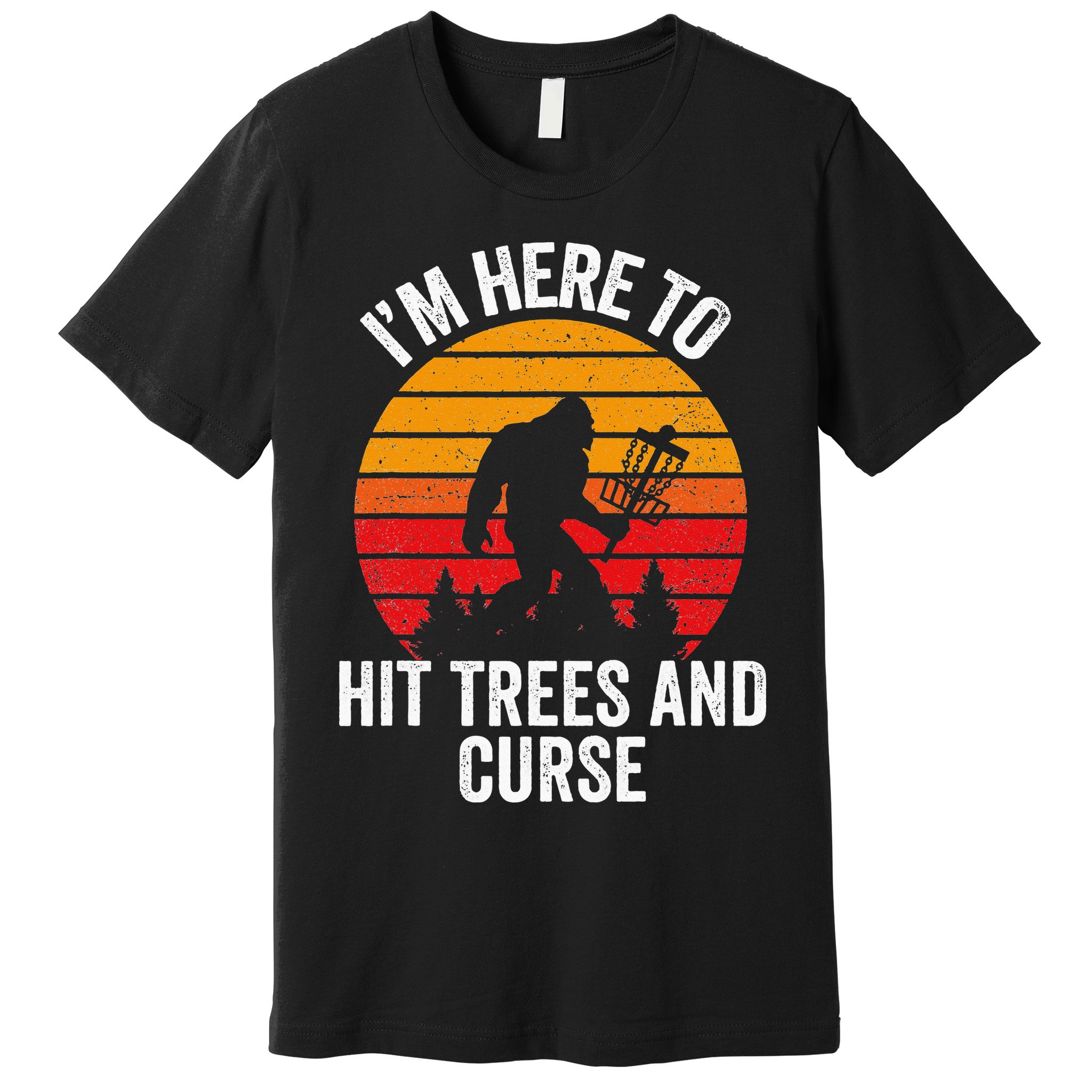 Disc Golf Bigfoot Disk Golfer Fathers Day Premium T-Shirt