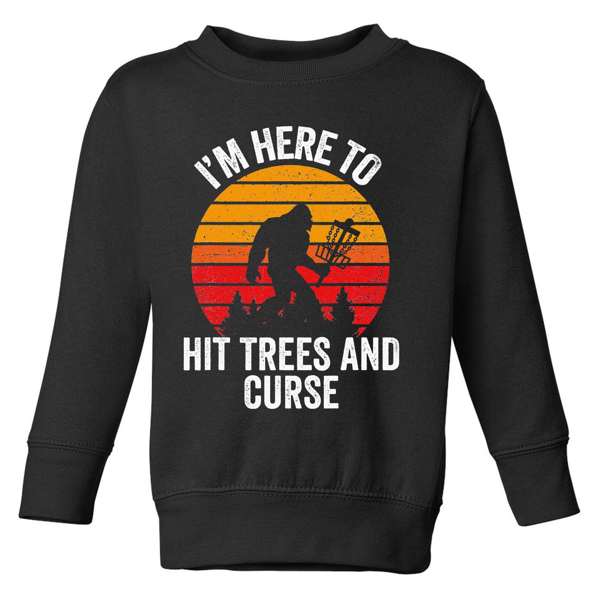 Disc Golf Bigfoot Disk Golfer Fathers Day Toddler Sweatshirt