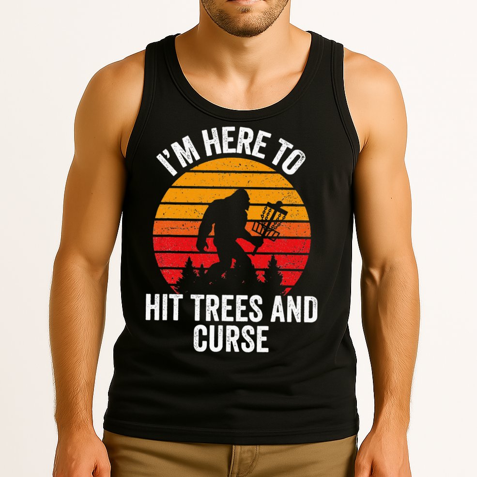 Disc Golf Bigfoot Disk Golfer Fathers Day Tank Top