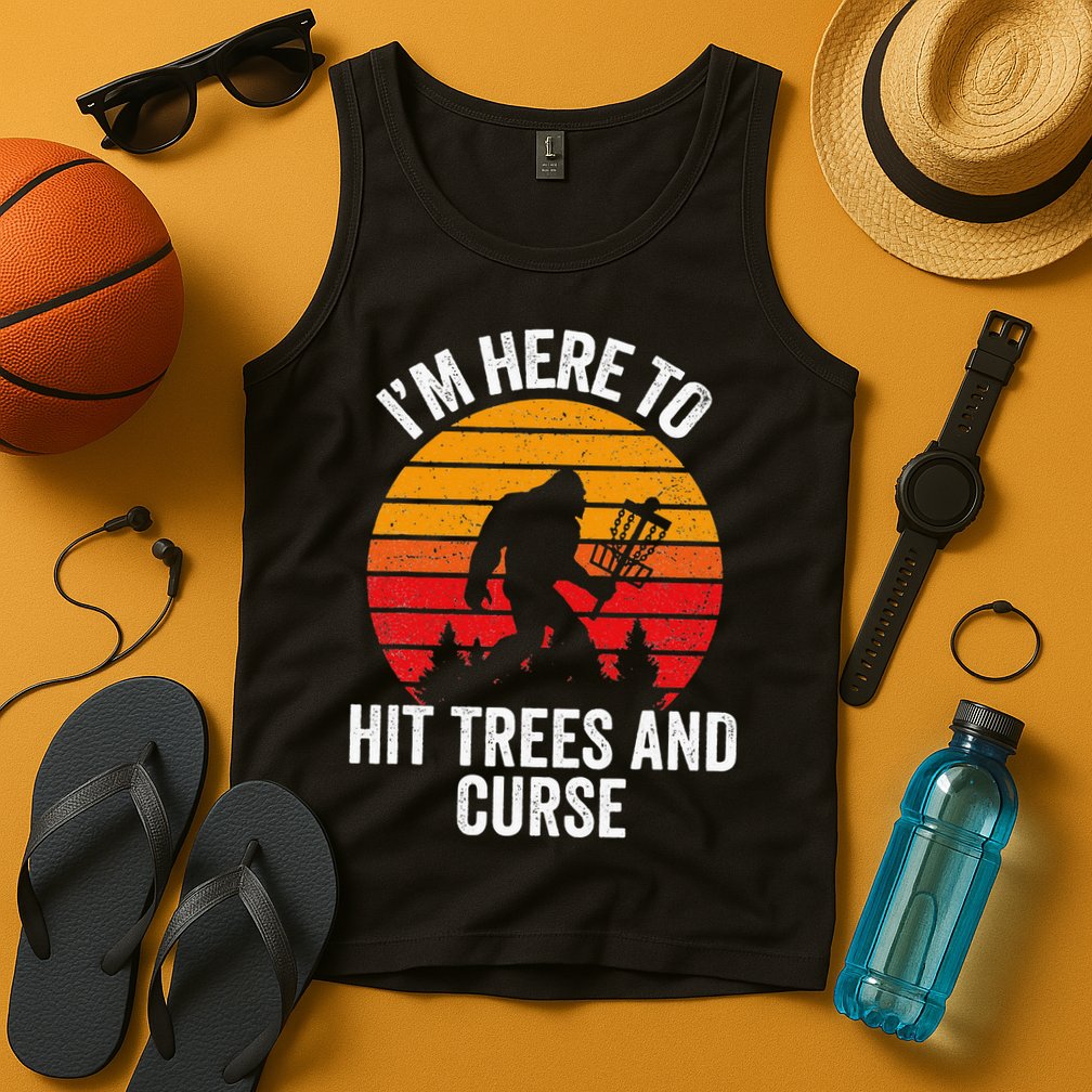 Disc Golf Bigfoot Disk Golfer Fathers Day Tank Top