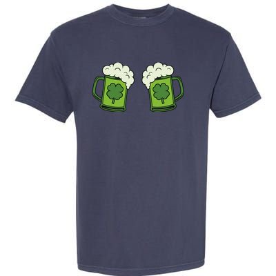 Drinking Green Beer Boobs Shamrock Irish Patricks Day Garment-Dyed Heavyweight T-Shirt