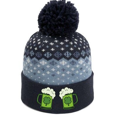 Drinking Green Beer Boobs Shamrock Irish Patricks Day The Baniff Cuffed Pom Beanie