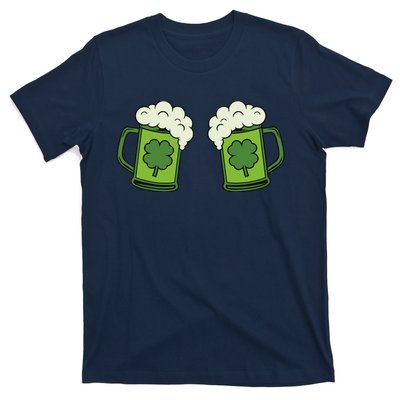 Drinking Green Beer Boobs Shamrock Irish Patricks Day T-Shirt