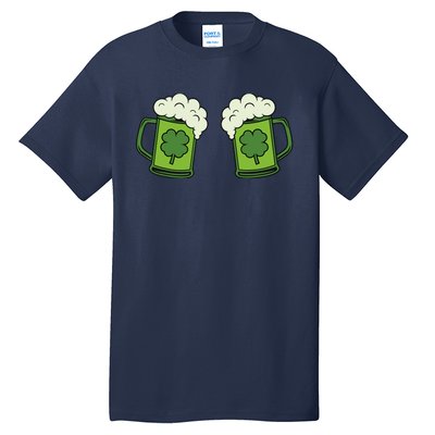 Drinking Green Beer Boobs Shamrock Irish Patricks Day Tall T-Shirt