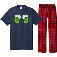 Drinking Green Beer Boobs Shamrock Irish Patricks Day Pajama Set