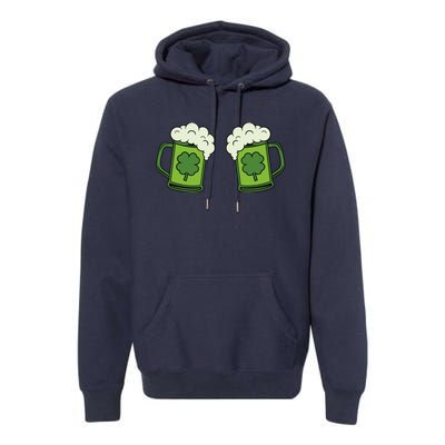 Drinking Green Beer Boobs Shamrock Irish Patricks Day Premium Hoodie