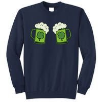 Drinking Green Beer Boobs Shamrock Irish Patricks Day Tall Sweatshirt