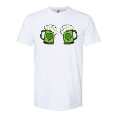 Drinking Green Beer Boobs Shamrock Irish Patricks Day Softstyle CVC T-Shirt