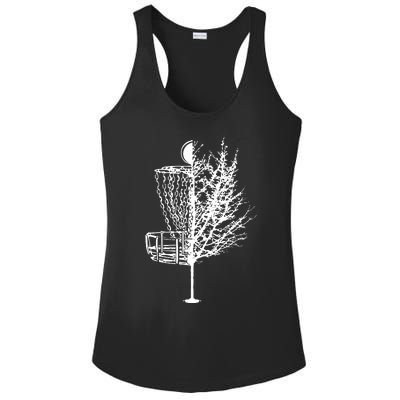 Disc Golf Basket Tree Shirts Funny Ladies PosiCharge Competitor Racerback Tank