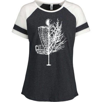 Disc Golf Basket Tree Shirts Funny Enza Ladies Jersey Colorblock Tee