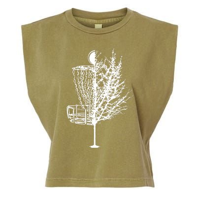 Disc Golf Basket Tree Shirts Funny Garment-Dyed Women's Muscle Tee