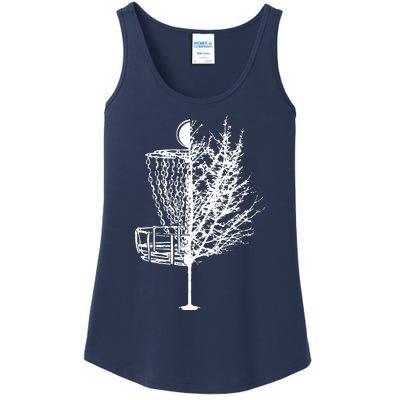 Disc Golf Basket Tree Shirts Funny Ladies Essential Tank