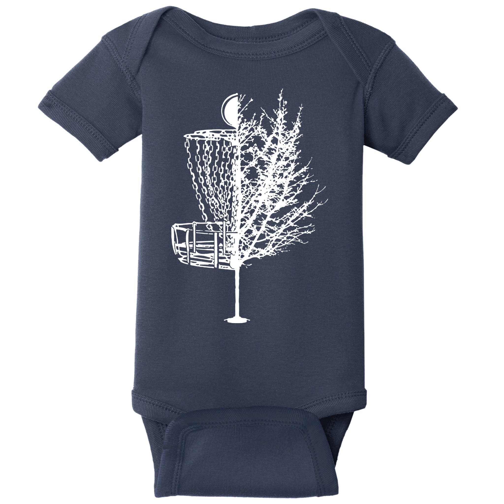 Disc Golf Basket Tree Shirts Funny Baby Bodysuit