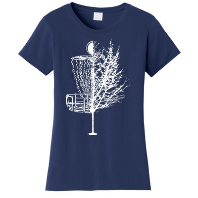 Disc Golf Basket Tree Shirts Funny Women's T-Shirt