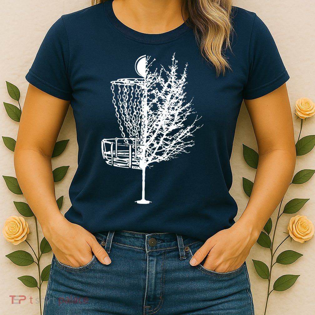 Disc Golf Basket Tree Shirts Funny Womens T-Shirt