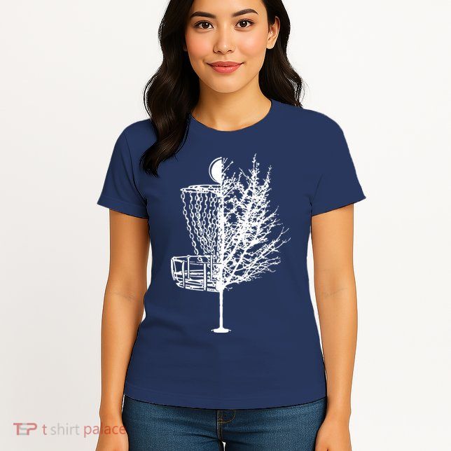 Disc Golf Basket Tree Shirts Funny Womens T-Shirt