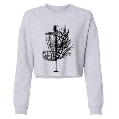 Disc Golf Basket Tree Shirts Funny Cropped Pullover Crew