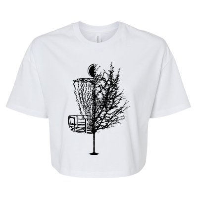 Disc Golf Basket Tree Shirts Funny Bella+Canvas Jersey Crop Tee