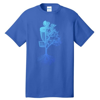 Disc Golf Basket And Tree Frolf Frisbee Golf Cool Gift Tall T-Shirt