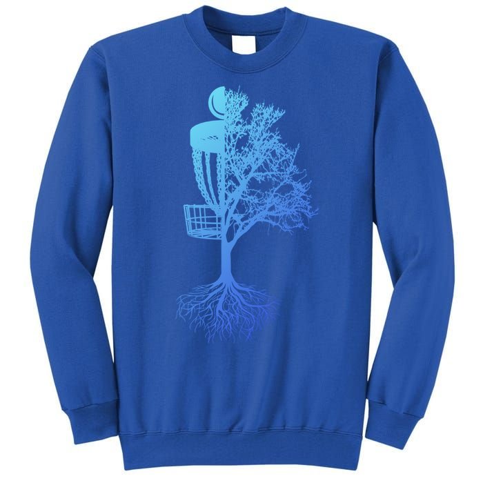 Disc Golf Basket And Tree Frolf Frisbee Golf Cool Gift Tall Sweatshirt