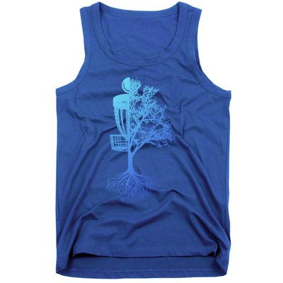 Disc Golf Basket And Tree Frolf Frisbee Golf Cool Gift Tank Top