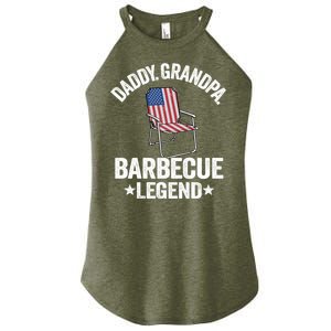 Daddy Grandpa Barbecue Legend 4th Of July Bbq Grillfather Gift Women's Perfect Tri Rocker Tank