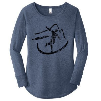 Disc Golf Basket Simple Art Elets Disc Golfer Funny Gift Funny Gift Women's Perfect Tri Tunic Long Sleeve Shirt