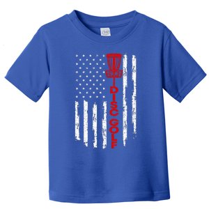 Disc Golf Basket American Flag Toddler T-Shirt