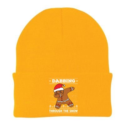 Dabbing Gingerbread Baking Cake Ugly Christmas Gift Knit Cap Winter Beanie