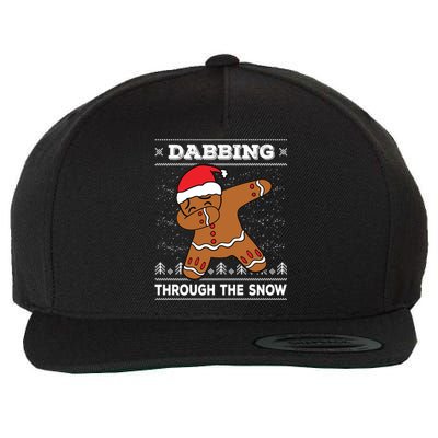 Dabbing Gingerbread Baking Cake Ugly Christmas Gift Wool Snapback Cap